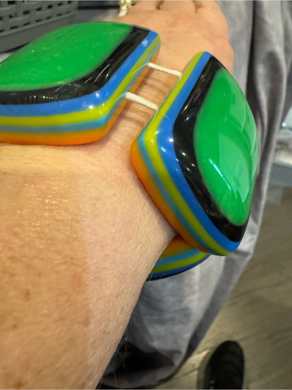 Sobral Vintage Colorful Green Multicolor Silicone Wearable Bracelet